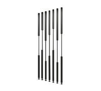 Griglia divisoria per Piano di Lavoro, griglia per Colonna dal Pavimento al soffitto, Listello in Ferro, 7 Pezzi per Hotel, ristoranti e Case (Nero, 155 cm/61 Pollici/5, 08 Piedi)