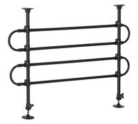 Griglia Divisoria Regolabile 87-135 cm per Trasporto Cani in Auto Nera