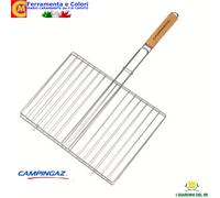 Griglia Doppia graticola Cromata per barbecue Camino Senza Piedi 40 X 29 Cm