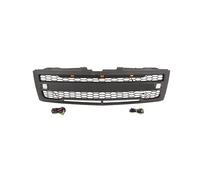 Griglia doppia linea Per Chevrolet Per Silverado 2007 2008 2009 2010 2011 2012 2013 ABS Paraurti Anteriore Griglia Nero Opaco Con Luminosa A LED(Black LED)