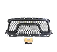 Griglia doppia linea Per Dodge Per RAM 2500 2019 2020-2023 Griglia Racing Superiore Griglie Paraurti Anteriore Nero Opaco Stile Nido D'Ape Luce LED Adatto(Matte Black W. Light)