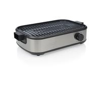 Princess Table Chef Grill da tavolo Purify, griglia elettrica senza fumo con sistema di filtraggio dell'aria, termostato regolabile, strato in ceramica senza PFAS, superficie di cottura 35 x 21 cm