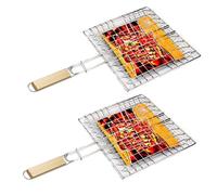 Griglia facile ribaltamento pesce barbecue griglia cestello meccanismo di blocca