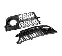 Griglia fendinebbia paraurti anteriore compatibile con Audi TT MK2 S-Line TTS 2011 2012 2013 2014 Coppia di coperture a nido d'ape for(Chrome Silver)
