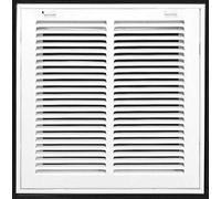 Griglia filtro aria di ritorno in acciaio 30,5 cm x 12 per filtro da 2,5 cm, fronte/porta rimovibile, copertura per condotto HVAC, superficie piatta stampata, bianca [dimensioni esterne: 36,4 cm