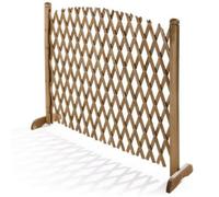 Pannello grigliato in legno estensibile fino a 120cm e alta 150cm ciliegio