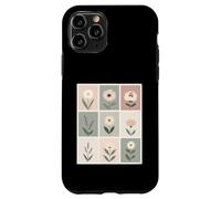 Griglia Floreale Minimalista Grafica Pastello Custodia per iPhone 11 Pro