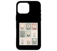 Griglia Floreale Minimalista Grafica Pastello Custodia per iPhone 16 Pro Max