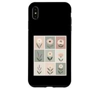Griglia Floreale Minimalista Grafica Pastello Custodia per iPhone XS Max