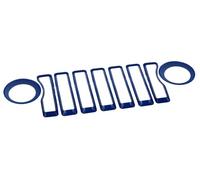 Griglia for auto for Jeep for Wrangler JL JLU 2018-2022 for Gladiator JT Inserto griglia anteriore in rete con copertura fari ABS Accessori interni Rifinitura(Blue)