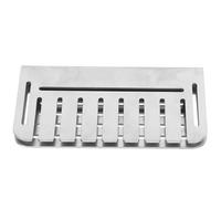Griglia Frangigrasso per Piastra in Acciaio Inox, Doppio Lato | Argento, per Griddle e Piastre in Ghisa, Design Creativo, Aiuta a Bloccare Residui e Semplifica la Pulizia