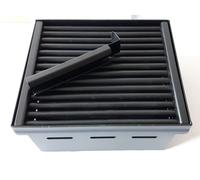 GRIGLIA FUOCO+CASSETTO RACCOGLI CENERE PER COSTRUZIONE CAMINO/BARBECUE