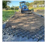 Griglia Geo durevole per il controllo dell'erosione 6,1,5 x 9 m, stabilizzatore per ghiaia per vialetti, vialetti, aree di parcheggio permeabili, griglia del terreno spessa 61 cm, ideale per strade e