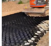 Griglia Geo Ground Grid da 5,1 cm, stabilizzatore per ghiaia resistente, per sentieri, terrazze, parcheggi e fattorie, rete flessibile per pavimentazione in pendenza (5 x 10 m) - ideale per sabbia