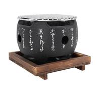 Griglia Giapponese Mini Portatile, Barbecue Tondo in Alluminio con Stufa a Carbone - Riscaldamento Rapido, Design Compatto, Ideale per Famiglie e Outdoor (S)
