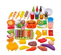 Griglia Giocattolo, Da Cucina Educativi Interattivi Realistici, Set Gioco Barbecue Con Cibo Giocattolo Per Bambini, Adatto a Piccoli Alunni 'Asilo e Scuola Materna Maschi e Femmine e alla Figlia
