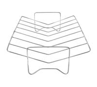 Griglia girarrosto - Supporto a V antiscivolo resistente al calore | Stabile griglia da forno in acciaio | Accessorio portatile per cucina di carne di pollo, ristorante domestico, barbecue, feste all'