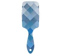 Griglia Gradient Modern Blue Cube friendly mens spazzola per capelli Progettato massaggiatore cuoio capelluto per capelli corti con manico ergonomico cepillo para cabello de mujer