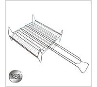 GRIGLIA GRATICOLA ACCIAIO INOX INCROCIATA CON PIEDI 27X27 CM BARBECUE FORNACELLA
