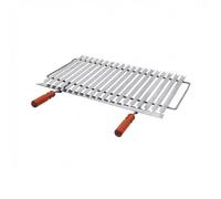GRIGLIA GRATICOLA BIOLOGICA BISTECCHIERA bbq barbecue scola grasso cm 61x42 Eos