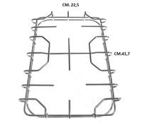 GRIGLIA IN ACCIAIO CROMATO 2 FUOCHI PER CUCINA GAS STAR CM.41,7 X 22,5