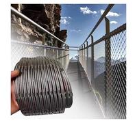 Griglia in acciaio inox 1,5 x 4 m, rete di sicurezza per balcone, 10 cm/2 mm, rete protettiva universale, resistente, in filo metallico per uso esterno