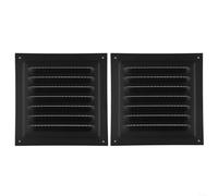 Griglia in acciaio inox, 15 x 15 cm, copertura per la circolazione dell'aria, griglia di protezione, griglia di ventilazione, per una maggiore efficienza HVAC e gestione del flusso d'aria (2 pezzi