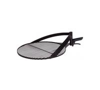 Griglia in Acciaio Naturale 60cm con Manico per Braciere BANDITO e MONTANA X - Diametro 60cm, Lunghezza Totale 84cm, Altezza Totale 17cm, Spessore Barre 5mm