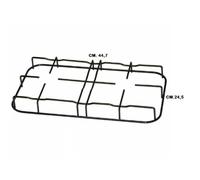 Griglia in acciaio nera 2 fuochi cucina gas Jollynox 44,7 x 24,5cm.