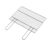 Griglia in ACCIAO per Arrostire Barbecue BBQ Camino Manici a Tondino Richiudibili 67 x 40 cm