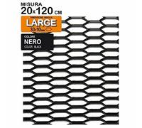 GRIGLIA IN ALLUMINIO NERA 120X20 CM TUNING GURU GRILL SPORTIVA 30x10mm