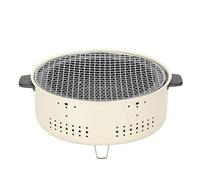 Griglia in ceramica per stufa a legna, Griglia portatile pieghevole in ceramica a carbone bianca 12x6 pollici