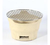 Griglia in ceramica per stufa a legna, Stufa a carbone in argilla for esterni con rete for griglia, confezione da 1 multicolore, diverse misure(White,S)