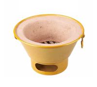 Griglia in ceramica per stufa a legna, Stufa in argilla for grigliare, barbecue a carbone for esterni multicolore, diverse dimensioni(Yellow,Large)