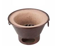 Griglia in ceramica per stufa a legna, Stufa in argilla for grigliare, barbecue a carbone for esterni multicolore, diverse dimensioni(Brown,Small)
