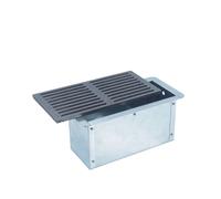 Griglia in ghisa cm 29,5x15 per camino con cassetto raccogli cenere