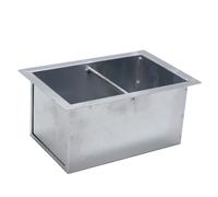 Griglia in ghisa per camino 20,6x30 cm e cassetto raccogli cenere h 14 cm