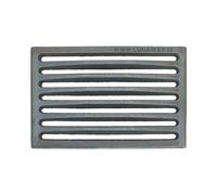GRIGLIA IN GHISA PER CAMINO CM. 24X16 H-SPESSORE 1 CM E SPESSORE CENTRALE 2 CM