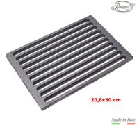 Griglia in ghisa 30x20,6x1 cm per camino stufa barbecue fondello per cenere