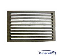 GRIGLIA IN GHISA PER CUCINA A LEGNA - CAMINETTO - BARBECUE CENERE 215 x 150 mm.