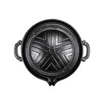 Griglia in ghisa - piastra di frittura a griglia da 11 pollici per la cottura | Pentole per barbecue all'aperto | Barbq Grill Pan in ghisa | Barbecue antiaderente