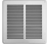Griglia in metallo da sovrapporre con rete l. 240 x h. 240 mm alluminio argento