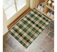 Griglia Lineare Zerbino Per Porta Anteriore, Interno Ed, Con Retro In Gomma Antiscivolo, Per Ingresso, Corridoio, Cucina, Facile Da Pulire, Stile Semplice, 40 X 60 Cm Verde Foresta
