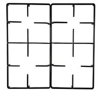 GRIGLIA LOFRA SMALTATA NERA DUE FUOCHI 43x22.2 CM DISTINGUIBILE DAI 3 PIEDINI COMPATIBILE (2)