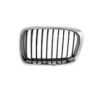 GRIGLIA MASCHERINA ANTERIORE SINISTRA CROMO-NERA PER BMW SERIE 3 E46 1998>2001