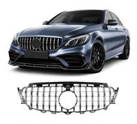 Griglia Panamericana Nero lucido con cromo Adatta per Mercedes W213 S213 C238 A238 (2016-2020) con o senza Fotocamera frontale