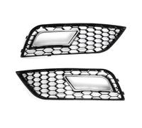 Griglia Paraurti 1 Paio Di Griglie Fendinebbia Per Paraurti Anteriore Auto Per A4 B8.5 2013-2016 Griglia Fendinebbia A Nido D'ape Griglia Racing In Stile RS4 Auto Calandra(Chrome Silver)
