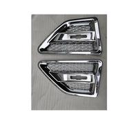 Griglia Paraurti Anteriore 2PCS Auto Side Fender Spoiler Scarico Vent Per Per Freelander 2 LR2 2008-2015 Auto Porta Laterale Griglia Di Sfiato Mesh Grill Copertura Fendinebbia(Chrome)