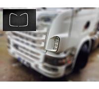 Griglia paraurti anteriore 2x cornici per prese d'aria anteriori in acciaio inossidabile per Scania Serie R 2004-2016