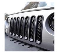Griglia Paraurti Anteriore 7 Pezzi Auto Clip-in Griglia Anteriore Inserti Rete Maglia Protezione Esterni Per Jeep Per Wrangler JK JKU 2007-2013 2014 2015